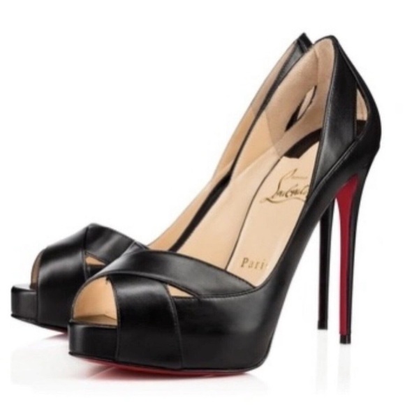 Christian Louboutin Shoes - Christian Louboutin Academa 120 Black Leather Heels Pumps